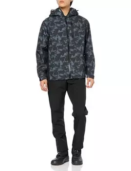 Водонепроницаемый верх и низ для длительных поездок на работу в горы, тяжелый велосипед, эластичный, темно-синий [ADOne] Мужская одежда, Спортивная, комплект, куртка, брюки, тёмно-синий