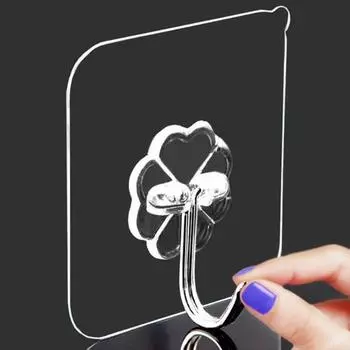 Водонепроницаемый вешалка без перфорации, металлический стабильный влагостойкий настенный крючок для дома прозрачный