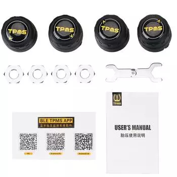 Водонепроницаемый внешний датчик давления в шинах Android iOS BLE TPMS Универсальный датчик давления в шинах автомобиля Bluetooth 4.0 5.0 Bluetooth 5.0