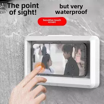 Водонепроницаемый вращающийся на 360° настенный держатель для телефона с сенсорным экраном для ванной комнаты Fixed basic style зелёный