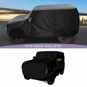 Водонепроницаемый всепогодный солнцезащитный козырек для лобового стекла, кожаный автомобильный чехол, подходит для Suzuki Jimny, 2019, внешние аксессуары чёрный