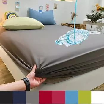 Водонепроницаемый защитный чехол для матраса, эластичная простыня, дышащая подкладка, двуспальное покрывало для пары, водонепроницаемое постельное белье с защитой от клещей 80x200+30cm Only A Sheet