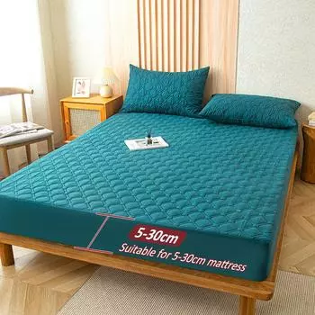 Водонепроницаемый защитный чехол для матраса с эластичной лентой, мягкий дышащий чехол на резинке для кровати размера King 90/140/160/180x200 см 90x200CM