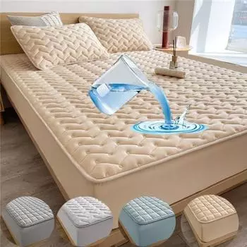 Водонепроницаемый защитный чехол для наматрасника, удобная простыня на подкладке, утолщенная стеганая простыня, дышащий наматрасник, топпер 90x200cm only a sheet