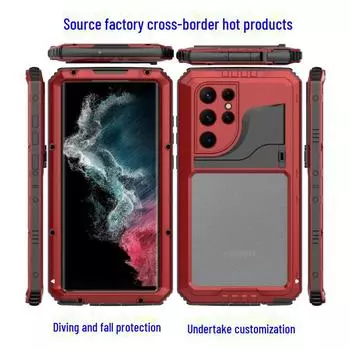 Водонепроницаемый защитный чехол Samsung S22 для дайвинга и защиты от падений - чехол для мобильного телефона S22Ultra Triple-Proof S22 красный