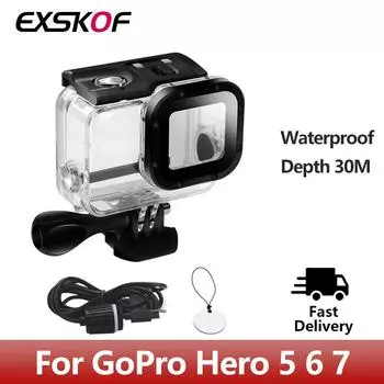 Водонепроницаемый защитный корпус для подводной зарядки, водонепроницаемый до 50 м для экшн-камеры GoPro Hero 7 6 5 Black