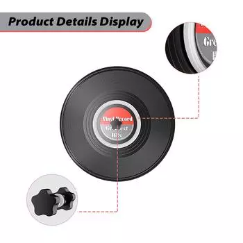 Водонепроницаемый зажим для пластинок, вкладыш для чистки пластинок, водонепроницаемый зажим для записи этикеток для 12-дюймовых пластинок, предотвращает скольжение белый