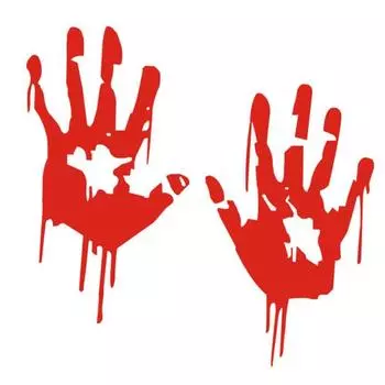 Водонепроницаемый Зомби Кровавые Руки Печать Наклейка На Заднее Окно Автомобиля Наклейка Декор