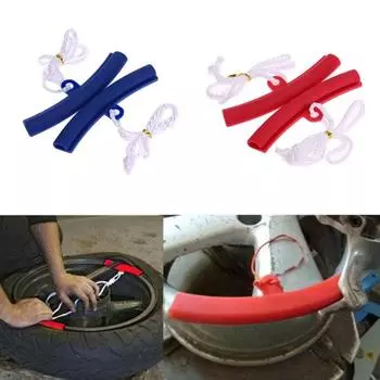 VODOOL 2 шт., защитный чехол для мотоцикла, замена шин, защитный чехол для обода колеса, инструмент для снятия шин мотоцикла, защитный чехол для обода колеса красный