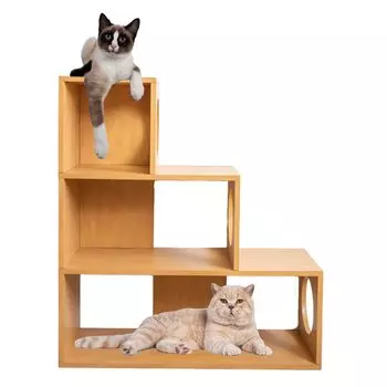 Водоотталкивающая башня для кошек Cat Tower, легко, без инструментов, 3 размера на выбор, 3 яруса, полка, мебель, полка, легкая, прочная, сборка, требуется, из,