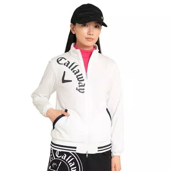 Водоотталкивающая блузонная верхняя одежда на молнии Golf C23215202 L [Callaway] Женская (Star Stretch Растягивающийся/ветрозащитный) / / 1030_Белый