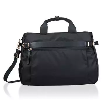 Водоотталкивающая сумка Boston Bag Erin Strong со съемным ремнем, черная [Hiromichinakano] Ручная кладь № 17566