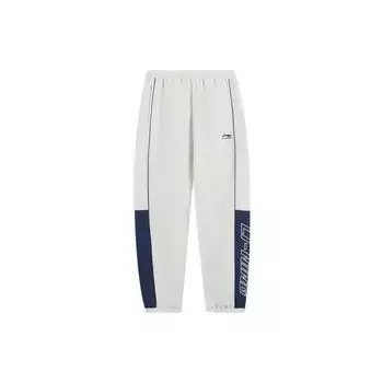 Водоотталкивающие вязаные спортивные штаны Li-Ning с буквенным принтом и буквенным принтом, мужские брюки цвета морской волны, AYKS837-1 XXL