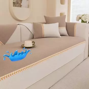 Водоотталкивающий чехол для дивана на все времена года из цельного шенилла с кружевным декором, нескользящее полотенце для дивана, чехол для сиденья дивана, защита мебели 70*70cm