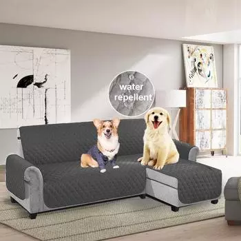 Водоотталкивающий L-образный чехол для дивана для гостиной, угловой коврик для дивана, коврик для домашнего животного, собаки, детский стеганый цельный коврик для дивана, защита для мебели 200x270Right S Shape