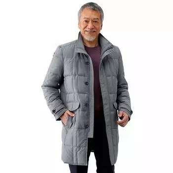 Водоотталкивающий пуховик длинный [HUNTINGTON CLUB] Мужской (3л, серый) серый