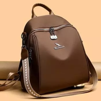 Водоотталкивающий утолщенный нейлоновый рюкзак 2024, износостойкая многофункциональная дорожная сумка, высококачественная студенческая школьная сумка чёрный