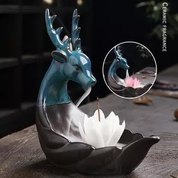 Водопад Обратный Дым Ручная Курильница Держатель Курильницы Декор розовый