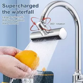 Водопадный кран-удлинитель с вращением на 360 градусов, три режима слива воды, брызгозащищенный универсальный шарнирный короб для домашней кухни, устройство для мытья овощей