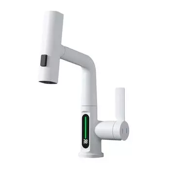 Водопадный смеситель для раковины с цифровым дисплеем температуры - доступны многоцветные варианты