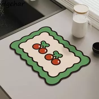 Водопоглощающие коврики для стола Креативные современные кухонные украшения Противоскользящие водонепроницаемые масляные салфетки Подставки под кофейные чашки Бытовая техника 30x40cm