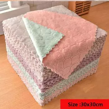 Водопоглощение Антипригарное масло Моющее кухонное полотенце Микроволоконная салфетка для уборки Тряпки Бытовые инструменты Чистящие средства для протирания 5pcs