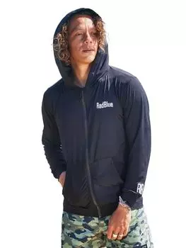 Водопоглощение УФ-излучения и быстрая растяжка PHOBOL Rush Hoodie размер L [RadBlue] Защита UPF50+, сушка, обработка, мужской купальник, материал, чёрный