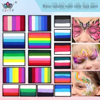 Водорастворимая радужная краска для лица для детей No. 9/30g темно-синий/белый