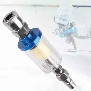 Водосборник для прозрачной окраски, сепаратор влаги, воздушный масляный сепаратор воды, комплект фильтров, распылитель с резьбой 1/4 дюйма, воздушный компрессор, инструмент для распылителя краски Blue