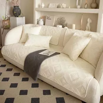 Водосмываемая хлопковая универсальная диванная подушка на четыре сезона, нескользящая подушка, чехол для дивана, простой чехол из хлопчатобумажной ткани, ткань, полотенце 70x70