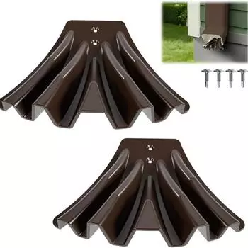 Водосточная труба-удлинитель подходит для водоотводов 3 x 4 и 3 x 2 1PCS коричневый