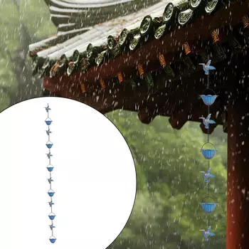 Водосточные трубы Водосточная цепь Сад Простая установка Функциональный дом Коллекторные чашки Двор