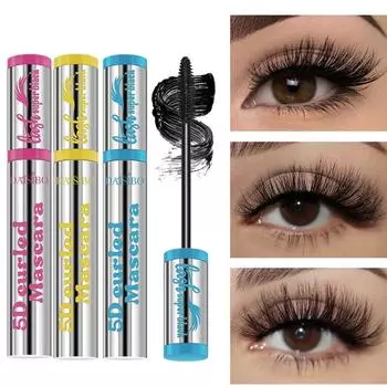 Водостойкая черная тушь для объемных, длинных и изогнутых ресниц — стойкая и не размазывается розовый