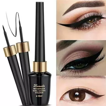 Водостойкая долговечная подводка для глаз с мягкой губкой, кисть для подводки глаз, жидкая подводка для глаз, макияж