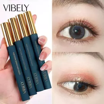 Водостойкая, головокружительная и тонкая цветная тушь VIBELY оптом подкручивает очень тонкие натуральные ресницы для начинающих до низа 01