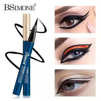 Водостойкая и устойчивая к поту подводка для глаз, не размазывающаяся черная чрезвычайно тонкая подводка для глаз
