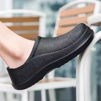 Водостойкая маслостойкая мужская обувь повара, легкие повседневные тапочки, обувь для врача и медсестры, модные садовые сандалии из ЭВА, пляжная обувь цвета морской волны 40