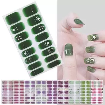 Водостойкая наклейка для дизайна ногтей, 3D-лак для ногтей, обертывания, набор гелевых наклеек для ногтей, наклейки для французских ногтей, наклейки для ногтей