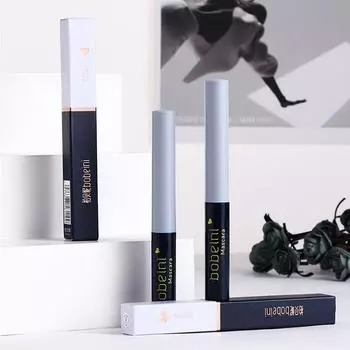 Водостойкая, не размазанная тушь для ресниц, тонкая, с длинными завитками, придающая объем, натуральная твердая тушь для ресниц, жидкая быстросохнущая основа для макияжа глаз, долговечный набор для макияжа для женщин чёрный