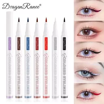 Водостойкая подводка для глаз Dragon Ranee Color, водостойкая ручка для начинающих, женский цвет, лежачий шелкопряд, чрезвычайно белый 01