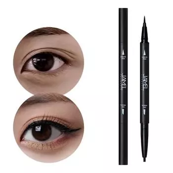 Водостойкая подводка для глаз Jamel Sharpie Dual Liquid Gel Eyeliner, черная, 0,7 г, 1 шт.