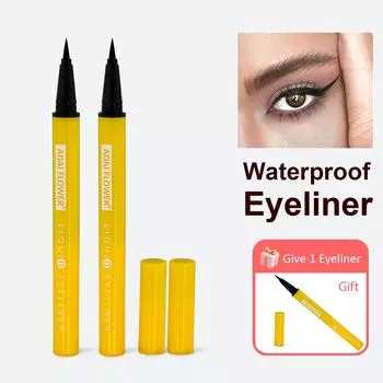 Водостойкая подводка для глаз. Не размазывается, не оставляет следов, долговечный цвет. Купите 2, получите 1 бесплатно. Оранжево-желтый. оранжевый/жёлтый