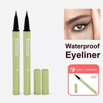 Водостойкая подводка для глаз. Не размазывается, не оставляет следов, долговечный цвет. Купите 2, получите 1 бесплатно. Светло-зеленый светло-зеленый