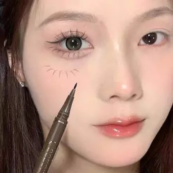 Водостойкая подводка для глаз толщиной 0,05 мм, стойкая, не размазывается и сохраняет интенсивный цвет для идеальной стрелочной подводки 1# Black