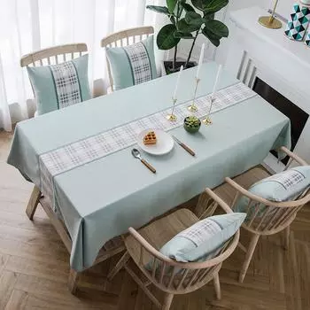 Водонепроницаемый полиэстер имитация льна сращивание стол флаг алмаз геометрическая скатерть прямоугольный чайный столик скатерть 120x160cm серый