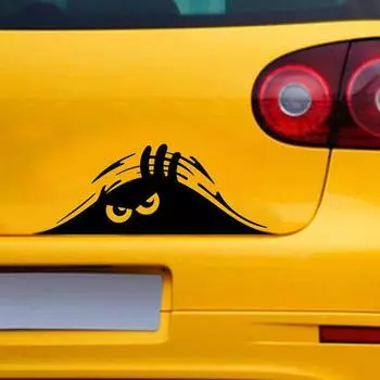 Водостойкая самоклеящаяся наклейка для автомобиля, наклейка с царапинами, авто украшение, забавная 3D наклейка с большими глазами, Стайлинг автомобиля