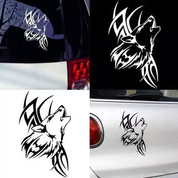 Водостойкая татуировка волк автомобиль Стайлинг наклейки автомобиль мотоцикл тело наклейка декор белый