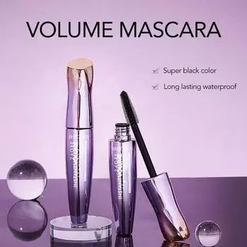 Водостойкая тушь для макияжа, подкручивающая, плотная, стойкая тушь для ресниц, 1 мл