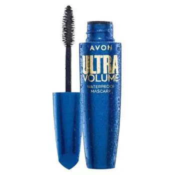 Водостойкая тушь для ресниц Avon Ultra Volume коричнево-черная, 10 мл