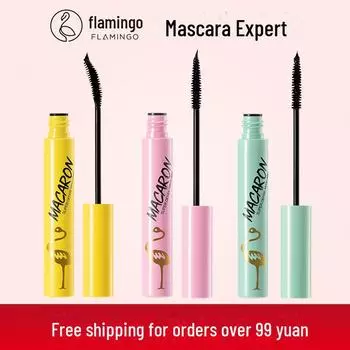 Водостойкая тушь для ресниц Flamingo с маленькой щеточкой — густая, длинная, с подкручивающим эффектом Thick